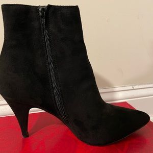 Carlos by Carlos Santana - Mandarin, Black Suede Heel Boots.